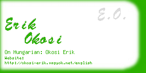 erik okosi business card